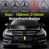 C200 E300 Hot 2026 New For Benz 1pcs 188mm 210mm ABS Car Front Grille Badge Emblem Covers Sticker for Mercedes Benz W204 W205 W2