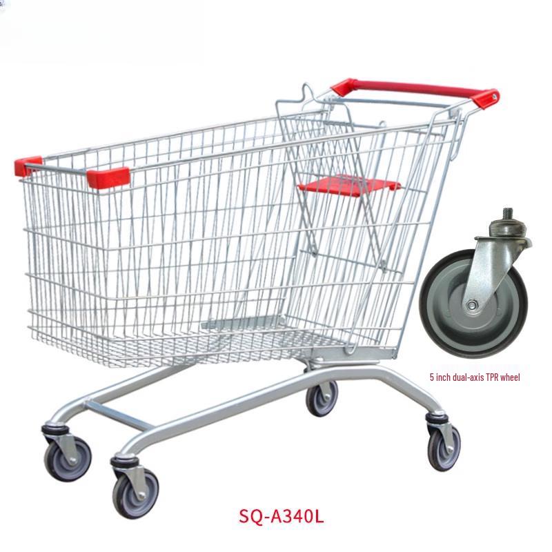 Jun Dingying 340L High-Capacity Supermarket Shopping Cart