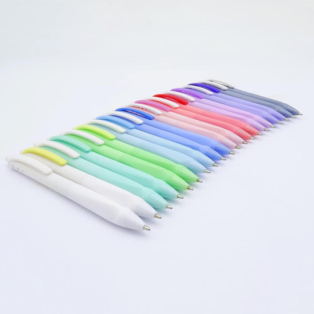 COLNK Assorted Colors Ballpoint Pens, Medium Point 1.0mm,Comfortable Triangle Grip Colored Pen Ballpoint Set for Journaling Planner,Long Lasting