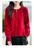 Women's Pure Wool Zipper Cardigan - Thick, Round Neck, Casual, Loose Fit Sweater for Autumn & Winter