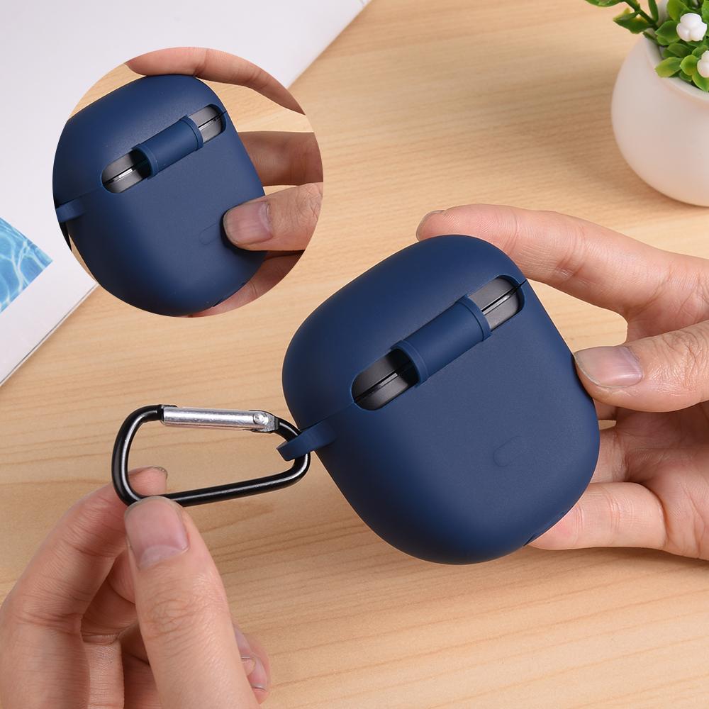 For Bose QuietComfort 2/Ultra Silicone Case Wireless Earphone Anti-Scratch Protective Cover with Carabiner