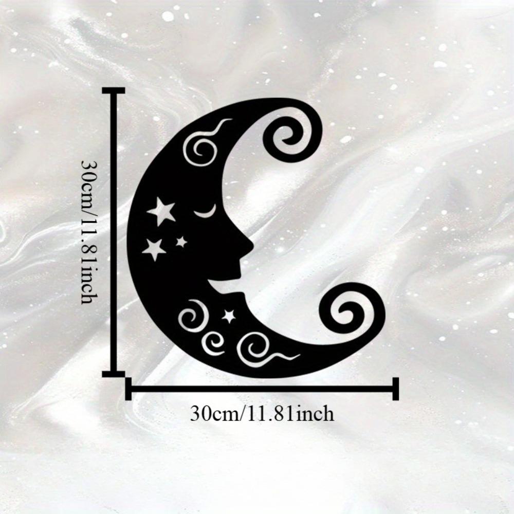 

1pc Crescent Metal Wall Decor Mysterious Fantasy Art for Dreamer Home Festive Atmosphere Ideal Gift 12in