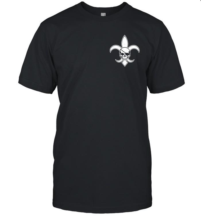 

Skull Fleur De Lis T-Shirt Gothic Punk Rock Graphic Tee Black Top 4XL