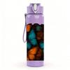 1PC Orange Teal Butterfly Mosaic Art Print 750ml Color Plastic Sports Water Bottle Leakproof Flip Straw Lid Suitable for Sports Office Home Use