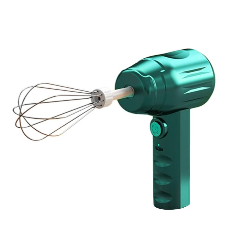 

Rechargeable Electric Mixer Eggs Beater Efficient Blending and Whisking Kitchen Appliance ABS Texture for Mixing 1 зелений