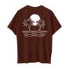 Women's Round Neck Fashionable Loose Hawaiian Print Short Sleeves