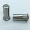 304 Stainless Steel Serrated Closed End Blind Rivet Nut, Flat Head
