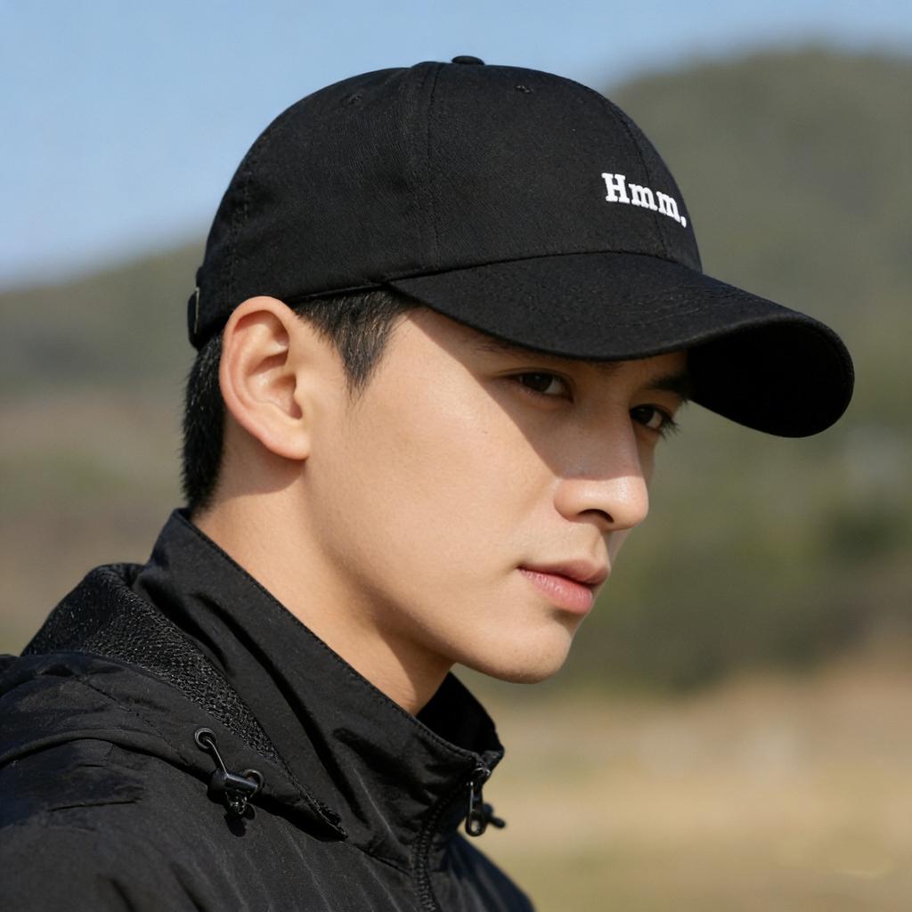 Korean-Style Retro Four-Season Washed Cotton Baseball Cap With Letter Embroidery, Unisex Hard-Top Simple Casual Dad Hat