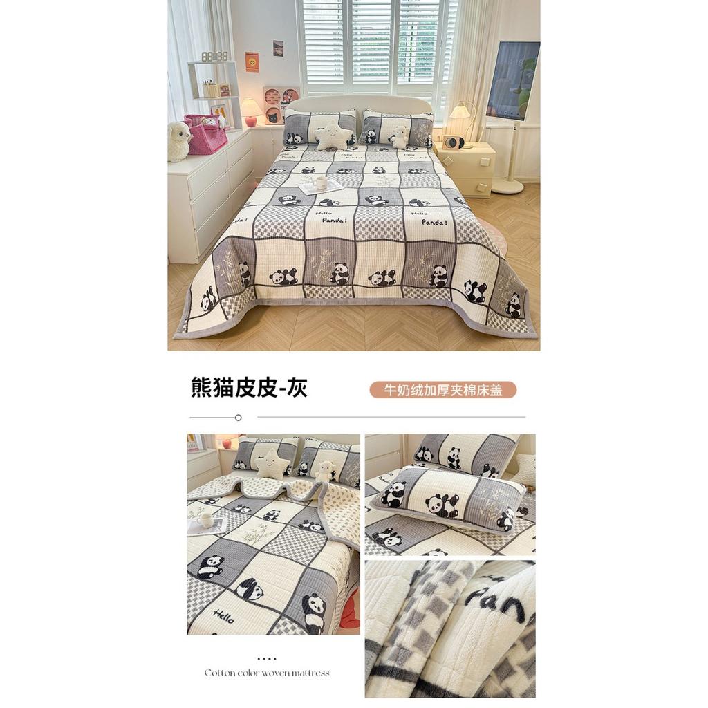 Thickened Milk Velvet Bed Cover for Autumn and Winter, Warm Cotton Bed Sheet with Velvet Mattress, Tatami Bedding