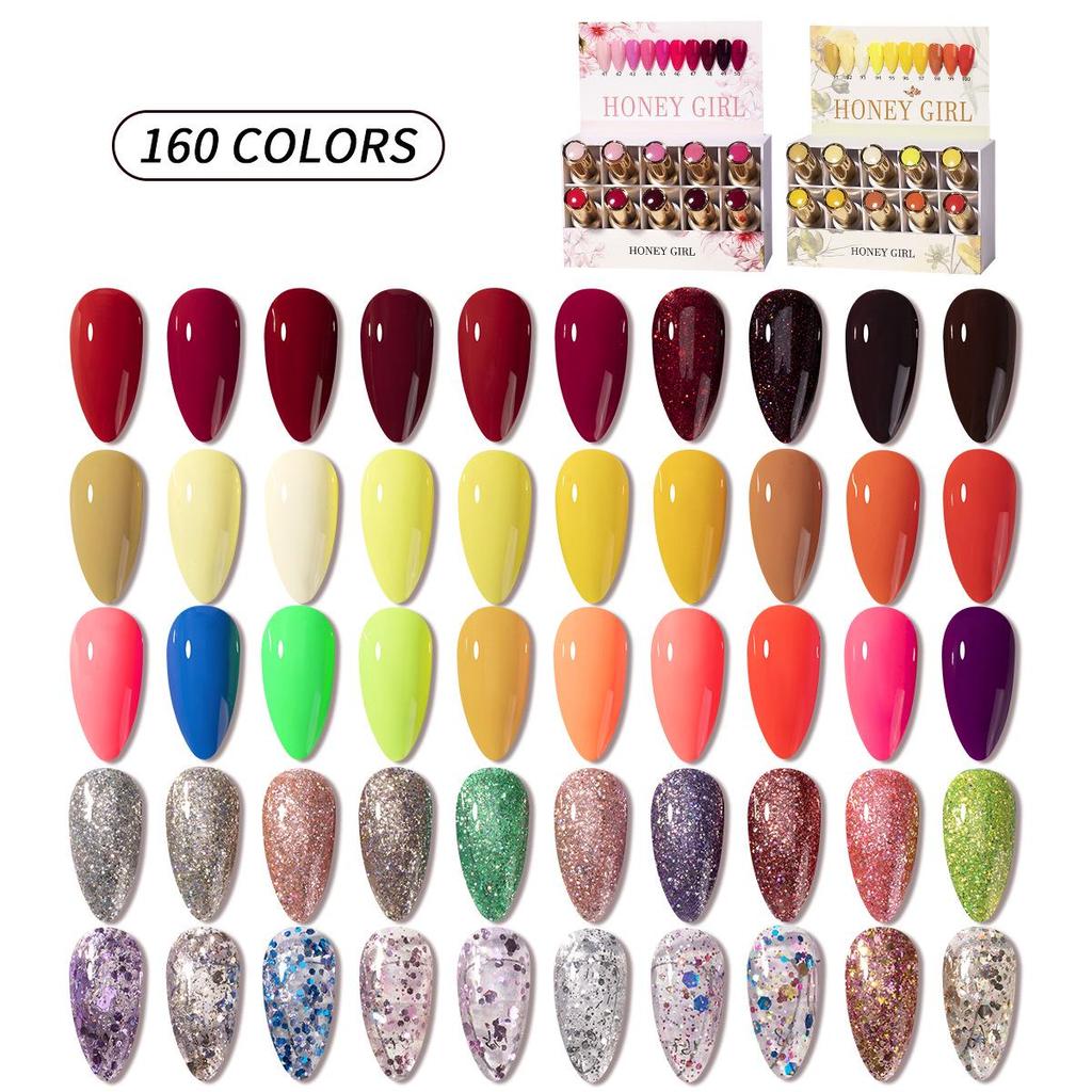 160-Color Long-Lasting UV Gel Nail Polish for Manicures