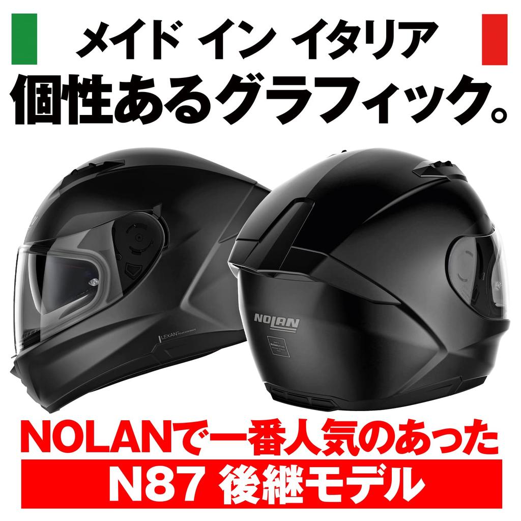NOLAN N60-6 Solid Full Face Motorcycle Helmet (Flat Black/10), Size L (59-60cm), 30659