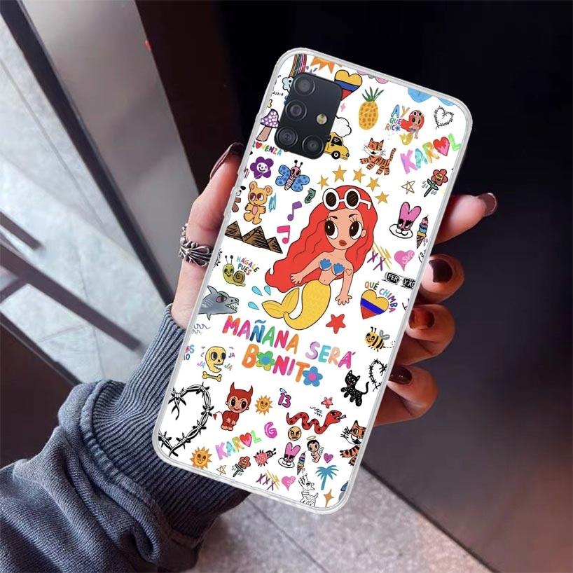 Karolg M-Manana Sera B-Bonito Phone Case For Samsung Galaxy A12 A52S A42 A32 A22 A51 A50 Note 20 Ultra 10 S10 Plus A71 A70 A31 A