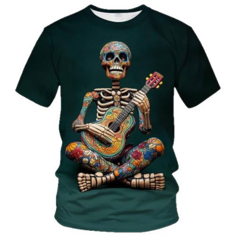 Mens 3D Printed Graphic Tee Streetwear Casual Short Sleeve Crew Neck T-Shirt Youth Fashion