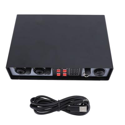 Sound Mixing Console 2 In 2 Out Drive Free Digital Sound Mixer for Live Performances Instrument Reco