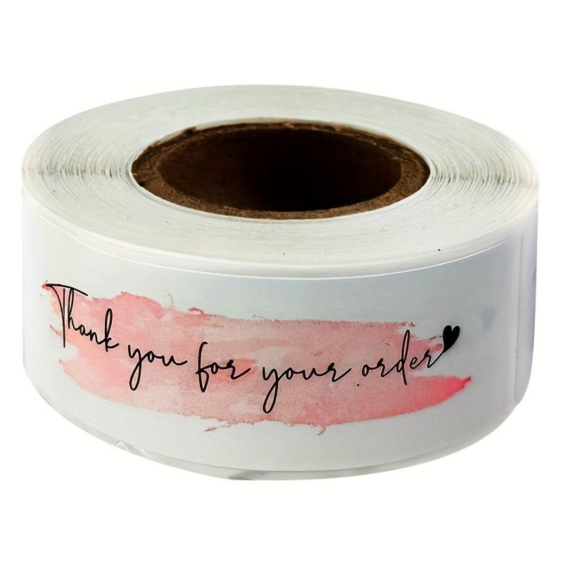 

120 шт. розовых наклеек «Спасибо за ваш заказ» для поддержки вашего бизнеса, этикетки для запечатывания упаковки