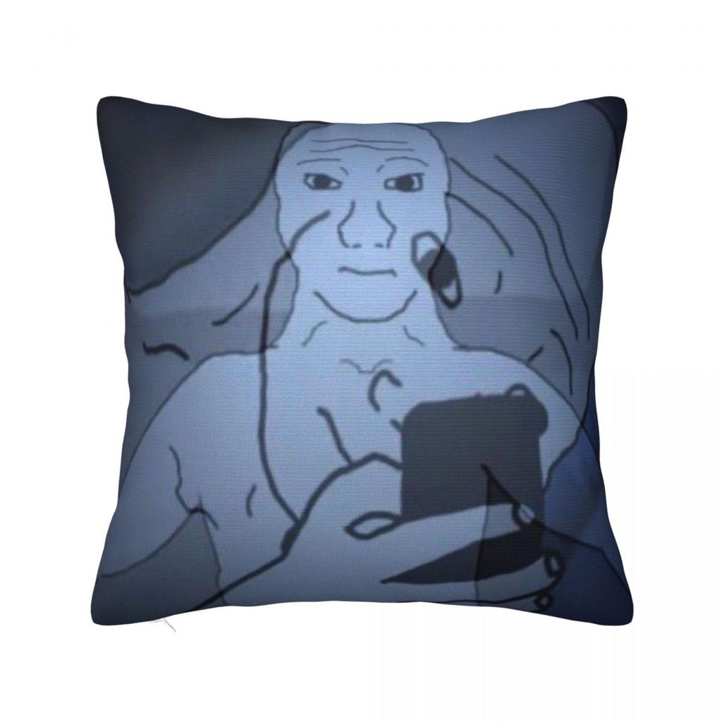 Home Decorations Wojak Meme Pillowcases Accessories Pillow Cover Zipper Multi Size