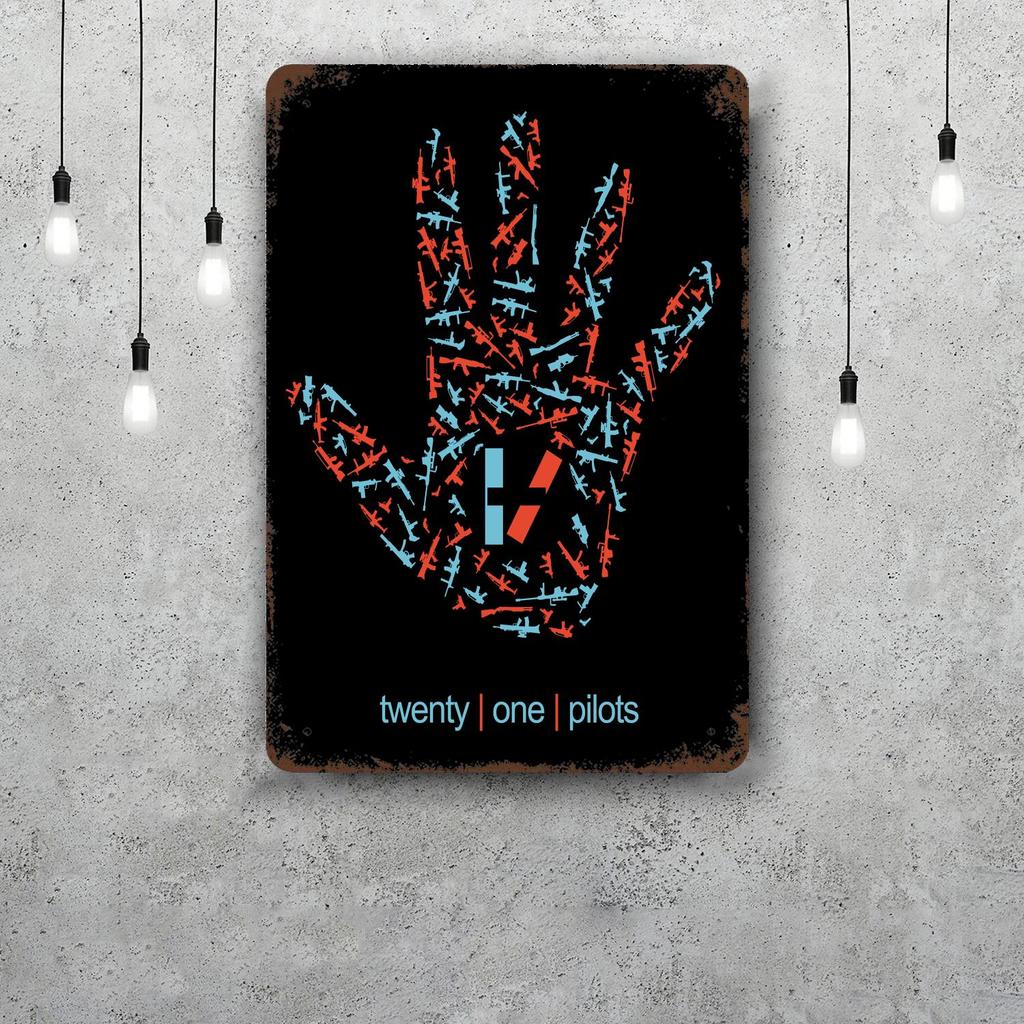 Twenty one pilots Decorazioni Segnali Metallici Vintage Segnali in Latta Poster del Capitano Decorazione per Bar Pub Club Man Cave Decorazione Murale