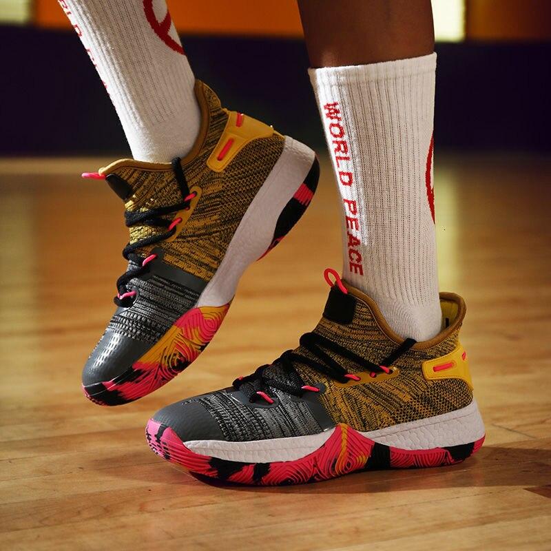 Wrfskm Wysokiej Jakości Oddychające Buty Do Koszykówki Męskie Trampki Antypoślizgowe Odporne Na Zużycie Modele Par 35 -46