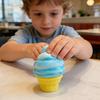 Mini Ice Cream Cone Squeeze Toy Cute TPR Stress Relief Fidget for Kids Adults Soft Slow-Rising Decompression Gadget for Anxiety Boredom Novelty Party