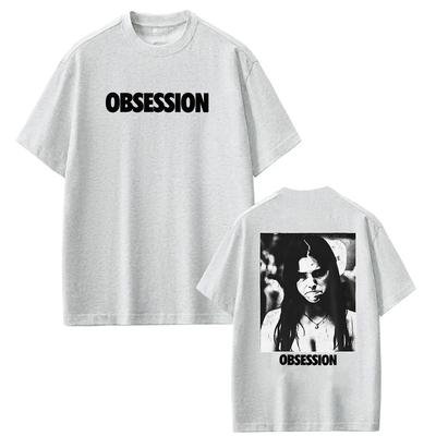Obsession Shirt Vintage Gewaschen Unisex Oversized Gothic Streetwear Weiche Baumwolle Kurzarm T-Shirt Geschenk Kleidung Oberteile 2026 Heißer Verkauf
