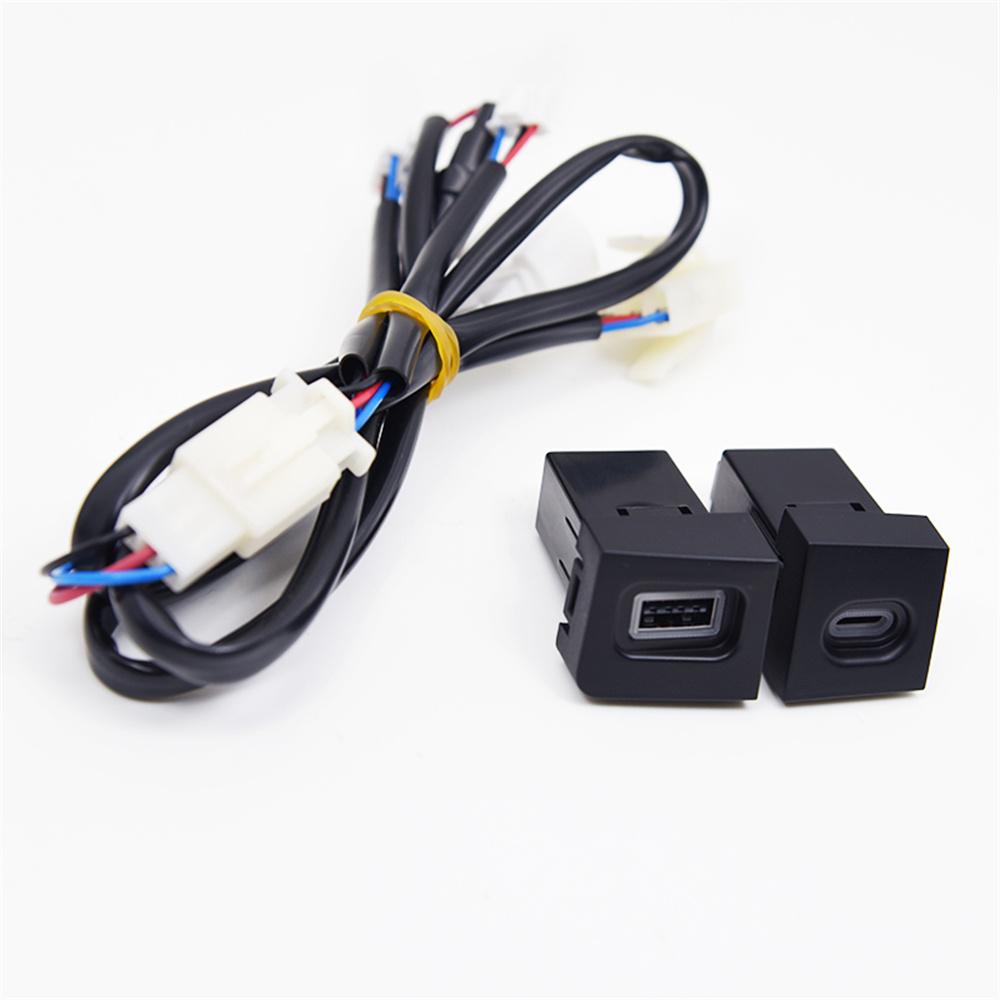 18W QC3.0 USB +TYPE-C Car Charger Socket Fast Charger Adapter For VW CC Magotan B6