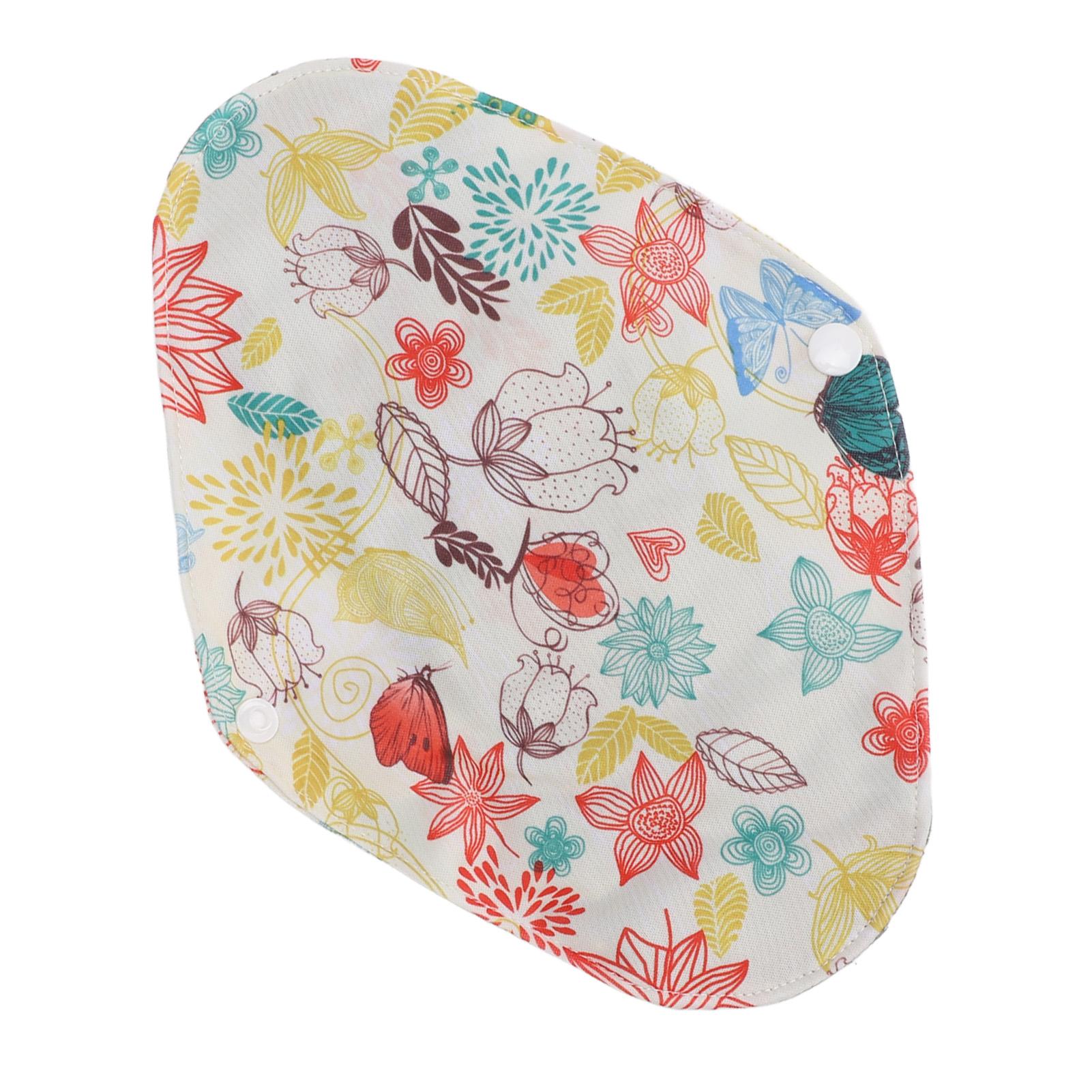 

5 шт. бамбуковый уголь многоразовые гигиенические салфетки водонепроницаемые удобные с принтом гигиеничные моющиеся T05