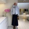 Winter Pinghu New Hooded Ribs Women's Down Jacket Short Versatile Casual Small Puff
