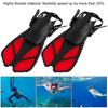 1 Pair Adjustable Swim Fins Soft TPR Open Heel Long Diving Flippers for Snorkeling