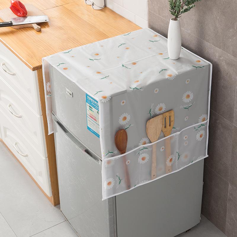PEVA Waterproof Dustproof Refrigerator Cover & Storage Bag for Single/Double Doors