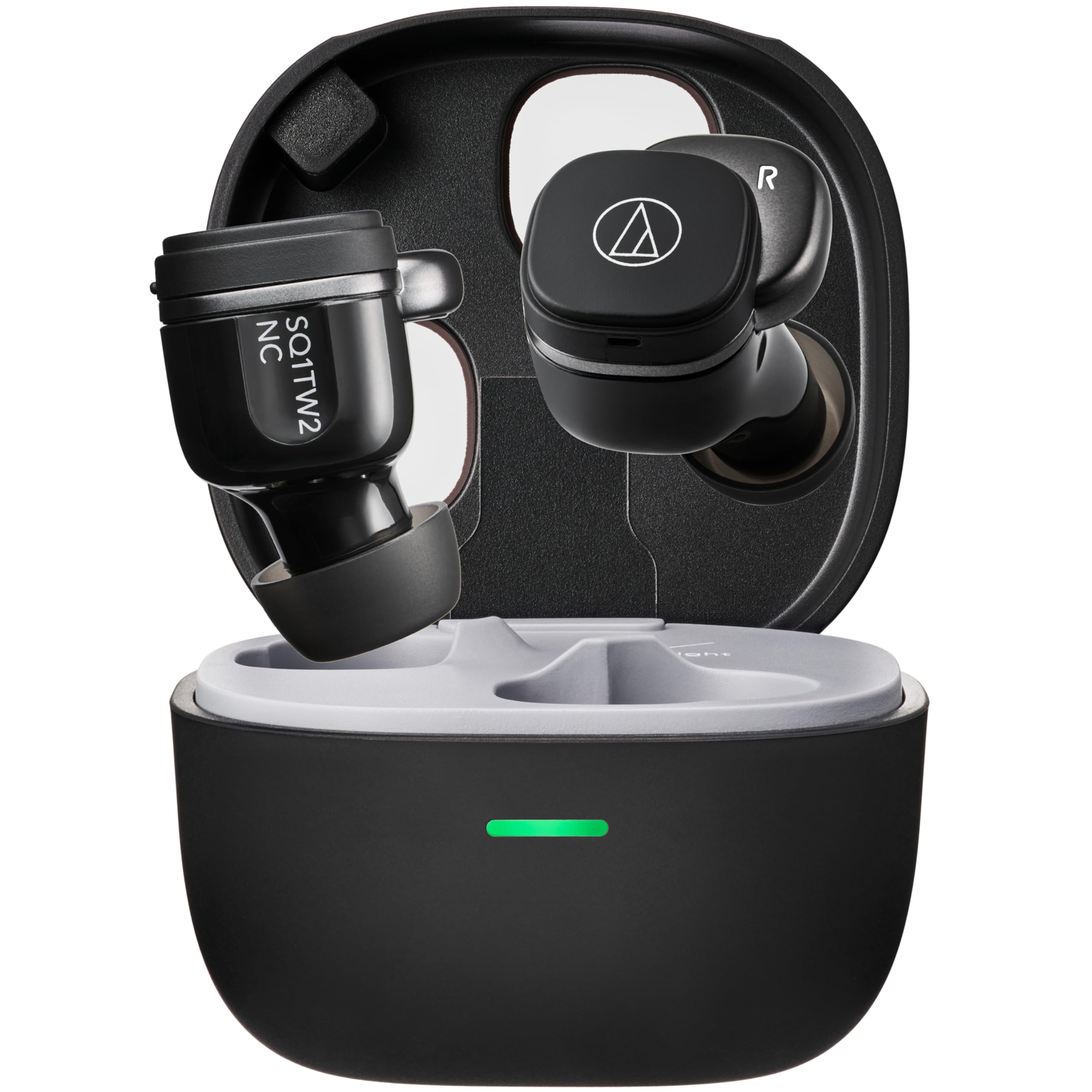 

Audio Technica ATH-SQ1TW2NC BK(І) Бездротові навушники з шумозаглушенням Bluetooth True Wireless IPX5 Водонепроникні Бездротова зарядка Multipoint Оточуючий звук