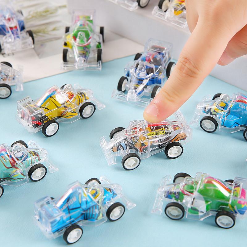 Mini Simulation Inertial Transparent Double Layer Graffiti Car Toy Children