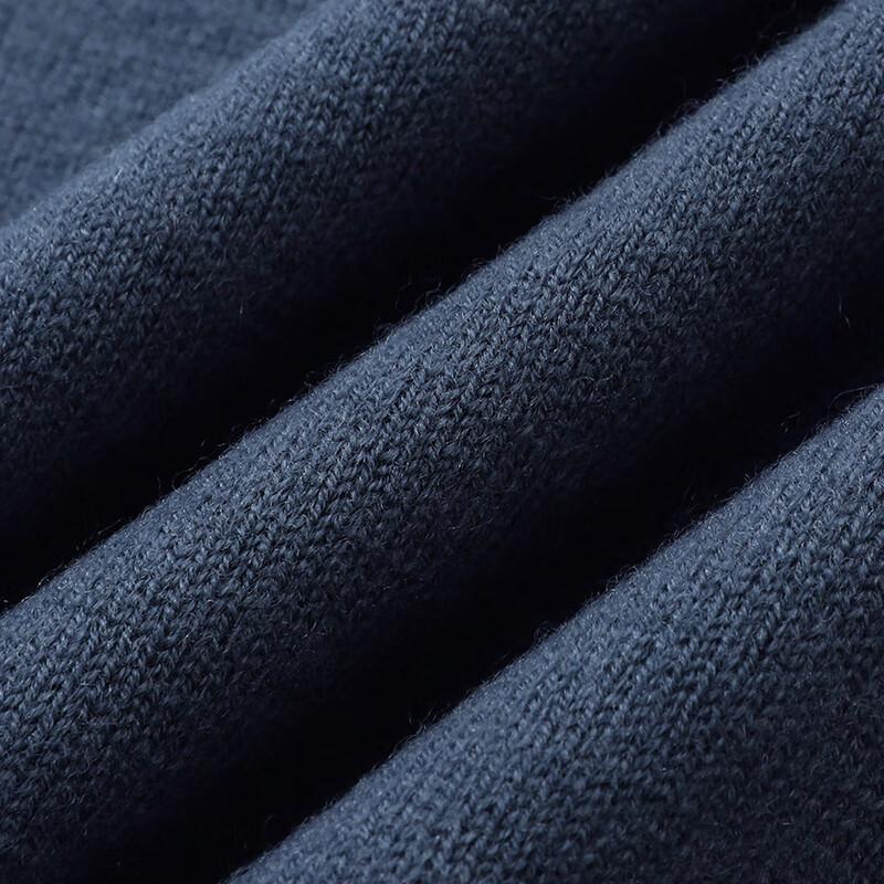 Hengyuanxiang Men's Autumn/Winter 100% Worsted Round Neck Wool Sweater