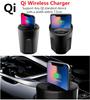 DC5V/2.1A USB Port Wireless Charger Transmitter Cup Mount Holder For iPhone 8