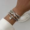 3Pcs/Set Irregular CCB Stone Chain Bracelets Jewelry Party Accessories Geometric Heart-Shaped Pendant Bracelet 2025 New