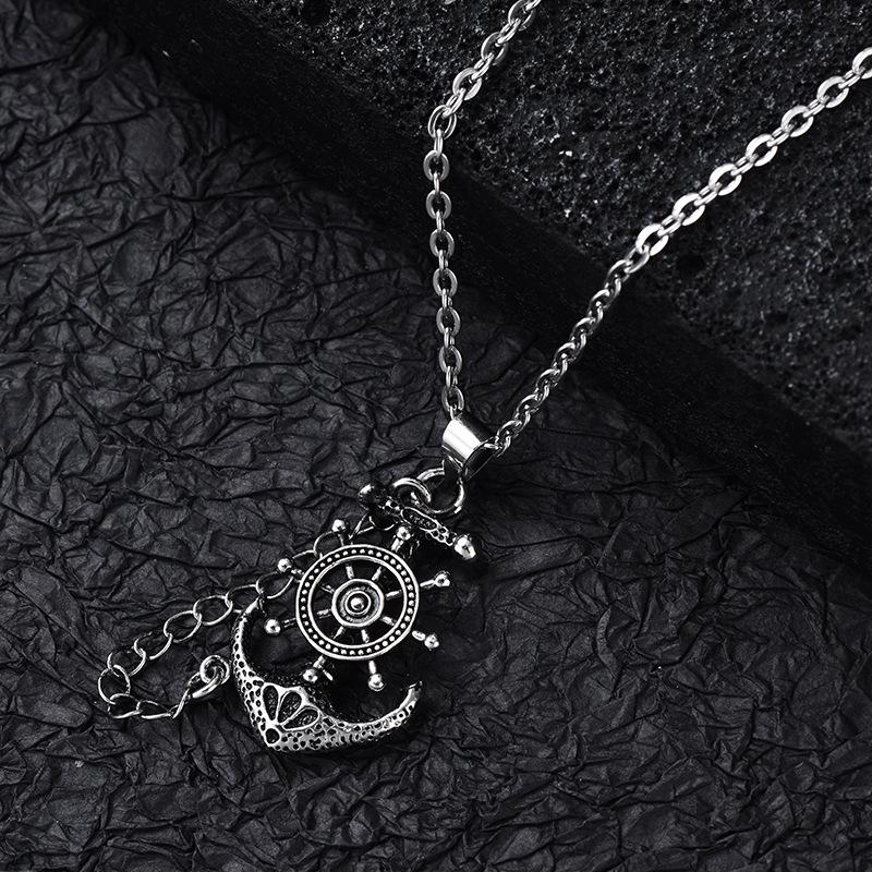 Vintage Titan Steel Fashion Pirate Anchor Pulover Lanț Fashion Pandantiv pentru Bărbați și Femei Punk Party Bijuterii Cadou