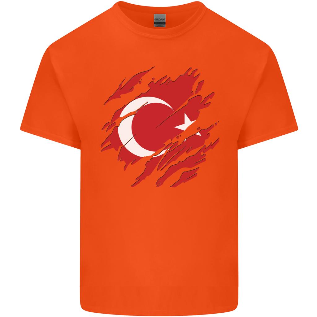 Torn Turkey Flag Turkish Day Football Unisexs Light Cotton Tshirt