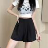 Small Design High Waist Suit Shorts for Women In Summer New Slim Straight Wide-leg A-line Pants