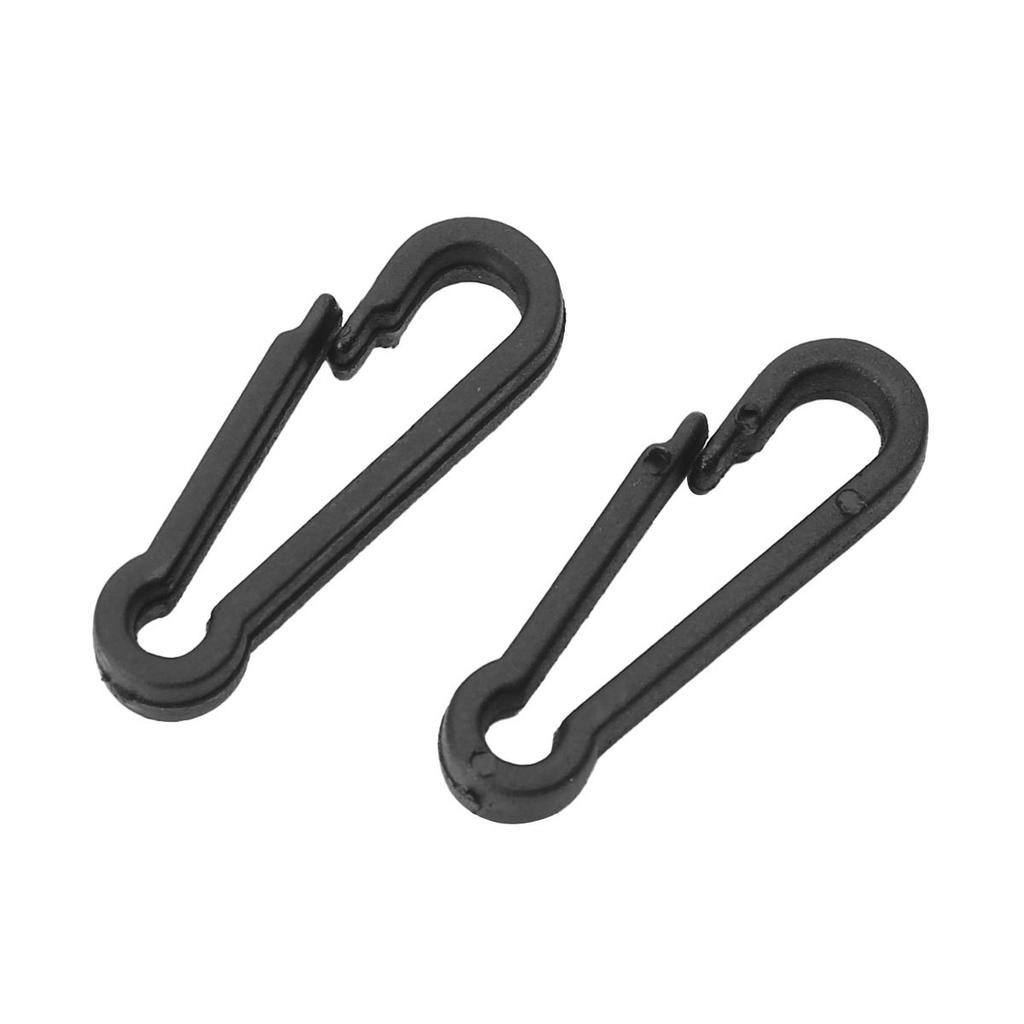 100 Pieces Mini Plastic Carabiner Hooks Buckle Clips for Paracord Keychain Bag Strap Parts