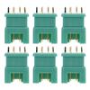 10Pcs 13.030 10Pcs 13.031 MPX Green Hexagonal Plug Copper Gold Plated Nylon Injection Molding Model Battery Connector
