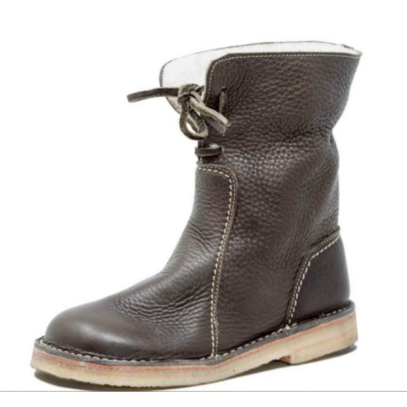 

Полусапожки зимние новые удобные на плоской подошве хлопковые с круглым носком повседневные ботинки Мартин женские 43 темно-коричневого