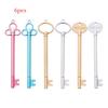 6/12pcs 5 Colors Vintage Key Shape Pen Ballpoint Pen 0.38mm