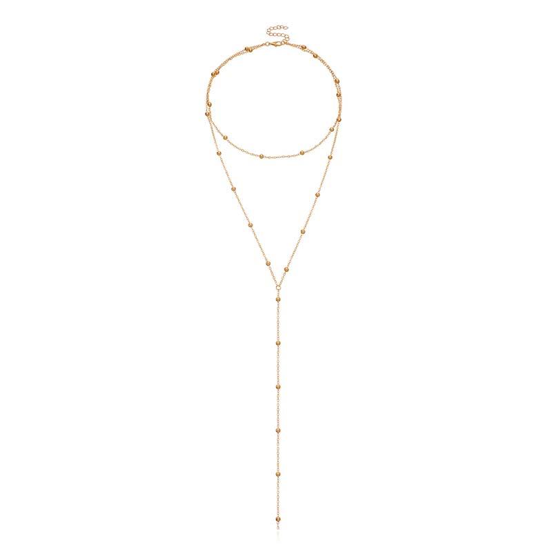 Fashion Metal Long Pull Necklaces for Women Luxury Elegant copper Color Matte Snake Bone Chain Necklace Zircon Accessories Gift
