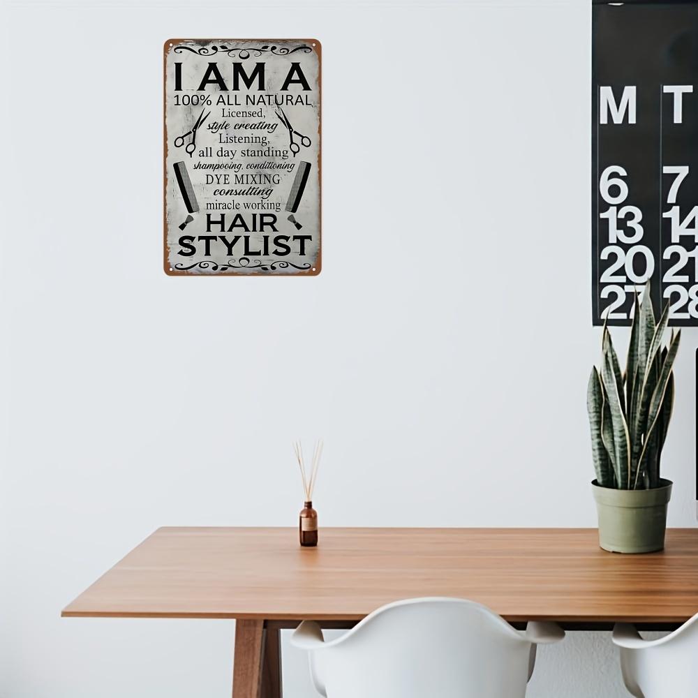 1pc I Am Hair Stylist Tin Metal Sign, Beauty Salon, Hair Salon, Salon Decoration, Hair Stylist Cafe Bar Farm Country Bathroom