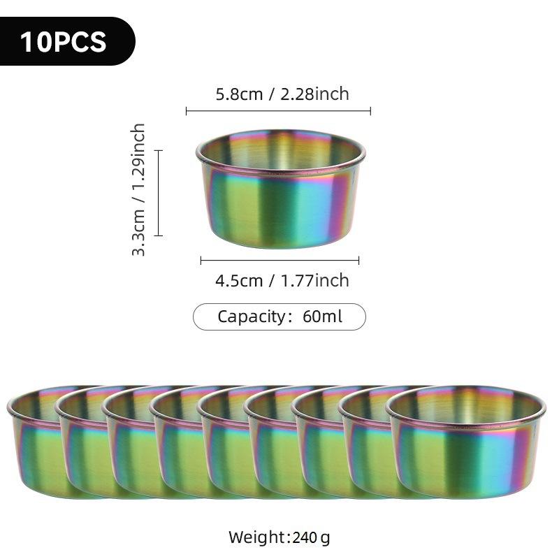 304 Stainless Steel Dipping Cup, Golden Sauce Cup, American Seasoning Dish, Household Salad, Tomato Sauce Dipping Cup