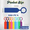 100PCS 10.7x2.3CM Plastic Garden Greenhouse Bonsai Collar Signs Hanging Plant Tags Ring Label Hook Tree Marker Nursery Stake