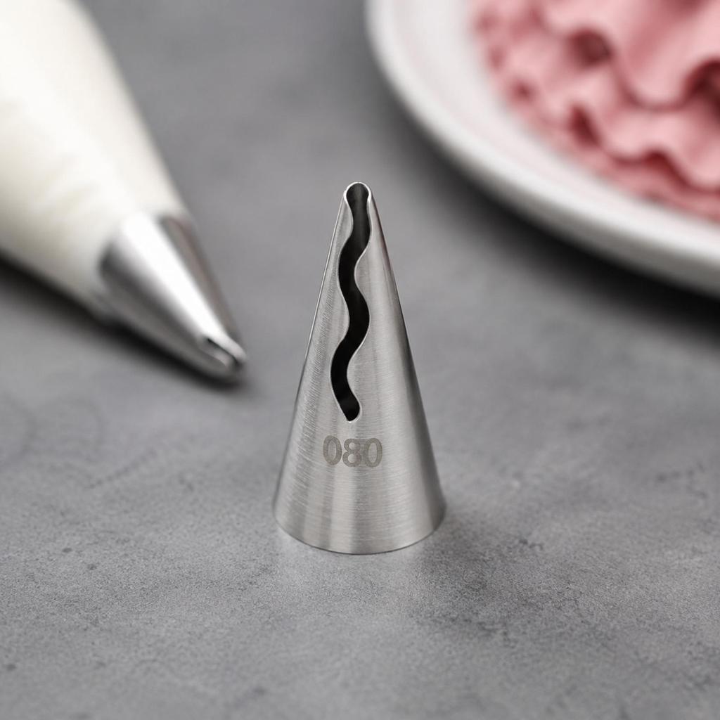 7 Pieces Ruffle Icing Nozzle Food-Grade Stainless Steel Piping Tip
