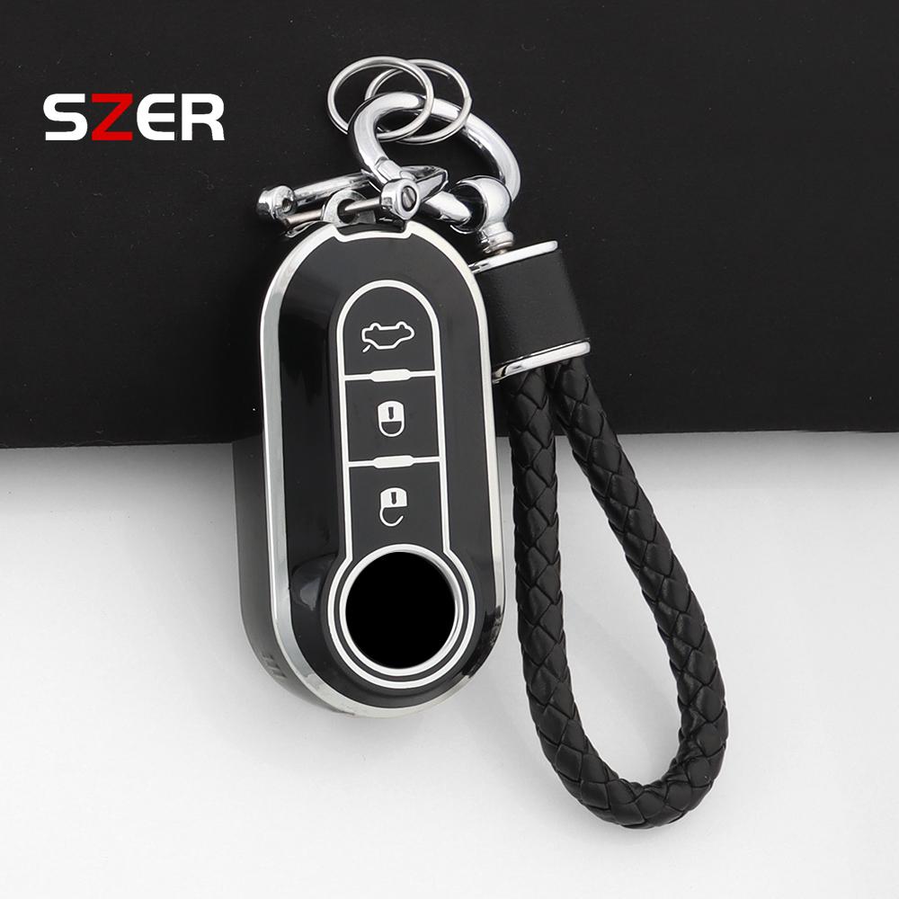 New Tpu Car Key Case Cover For Fiat 500 Ducato Panda 500L Punto Lancia Musa For Citroen Jumper For Peugeot Boxer Protected Fob