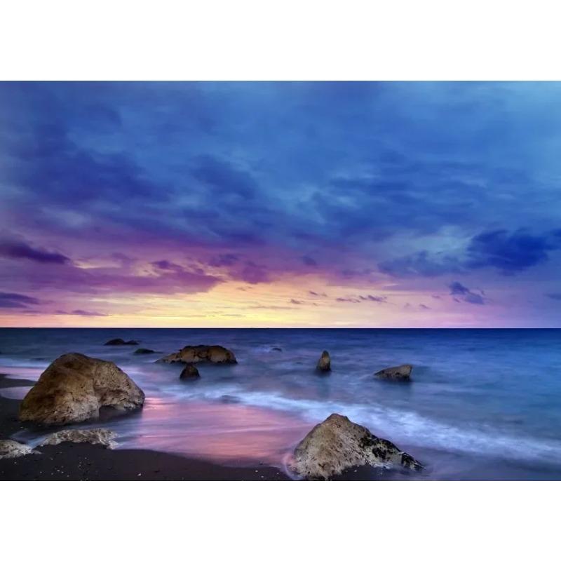 

Tropical Sunset Beach Gold Palm Tree Canvas Wall Art Decor for Living Room Home Decor 21X30CMNo Framed