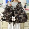 Schoolbag Backpack Women's New Retro Plaid Autumn and Winter Backpack Japanese Girl College Student Literary and Versatile Schoolbag