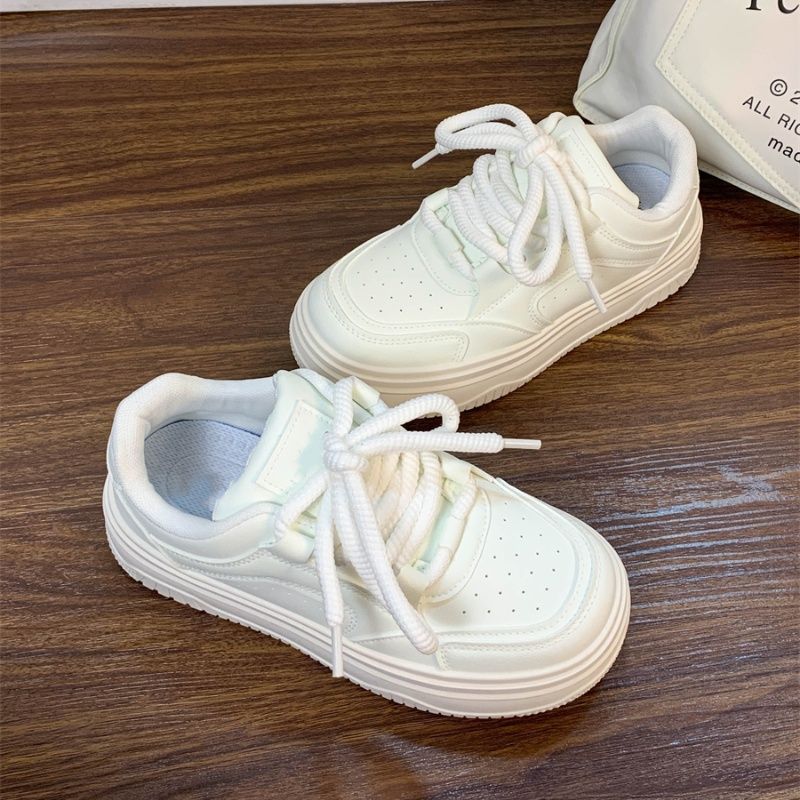 2025 spring new little white shoes women's original design platform casual board shoes versatile chic sports women's shoes